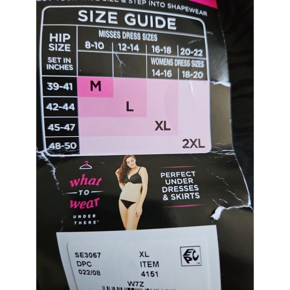 Maidenform XL Self Expressions Ultra Firm Control Waist Nipper Black SE3067 NWT - Picture 5 of 6
